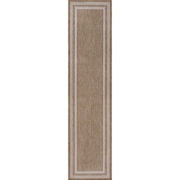Dover Classic 3-Stripe Border Indoor/Outdoor Area Rug